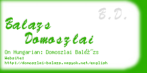 balazs domoszlai business card